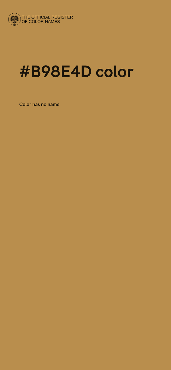 #B98E4D color image