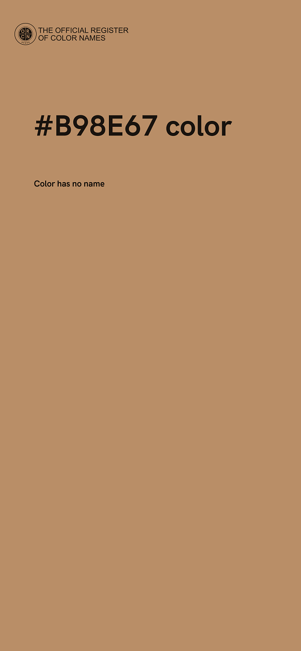 #B98E67 color image