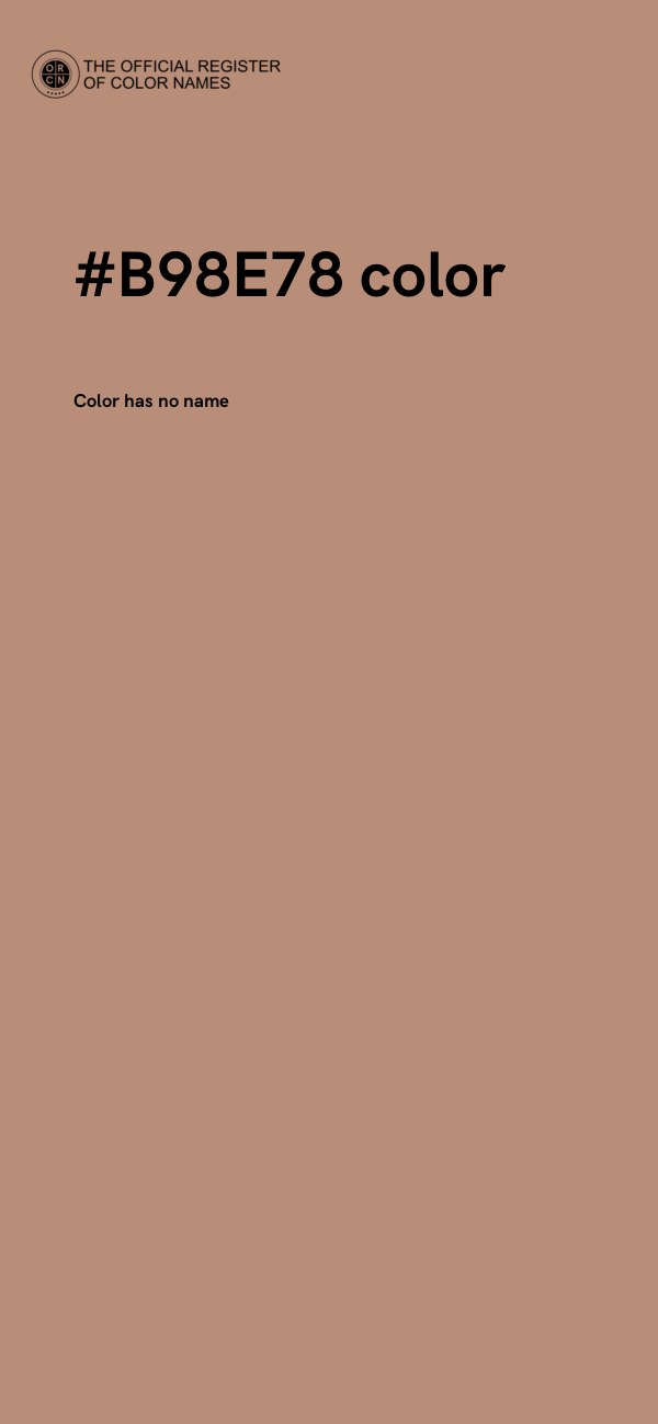 #B98E78 color image