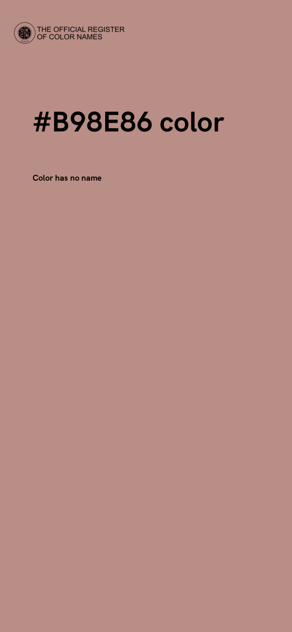 #B98E86 color image