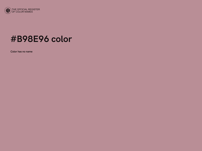 #B98E96 color image
