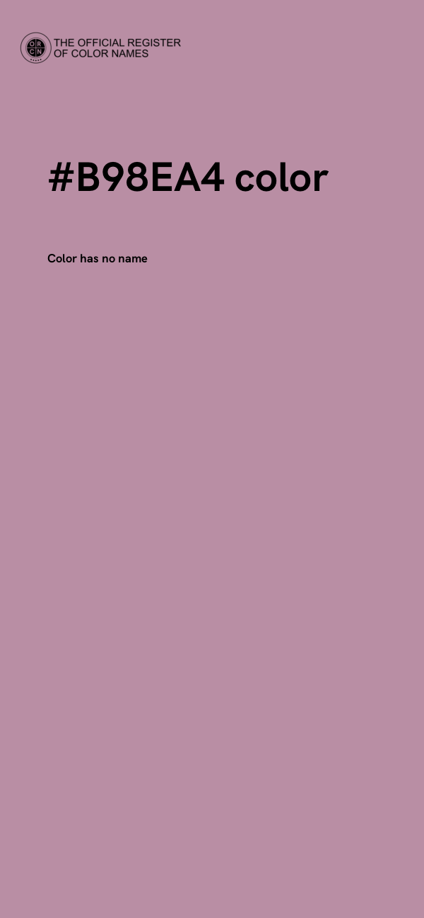 #B98EA4 color image