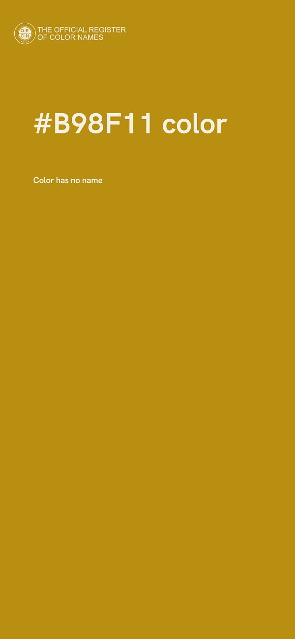 #B98F11 color image