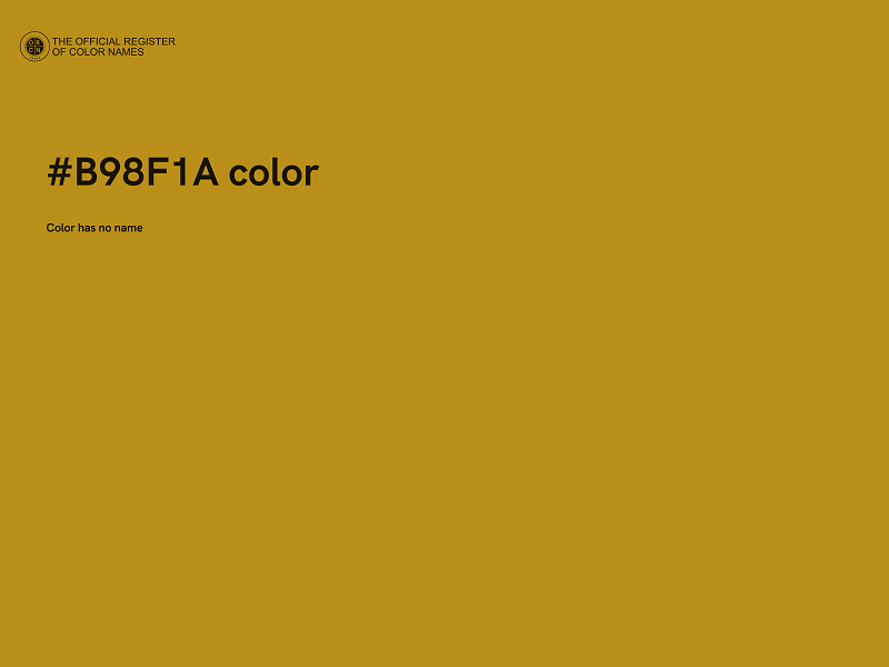#B98F1A color image