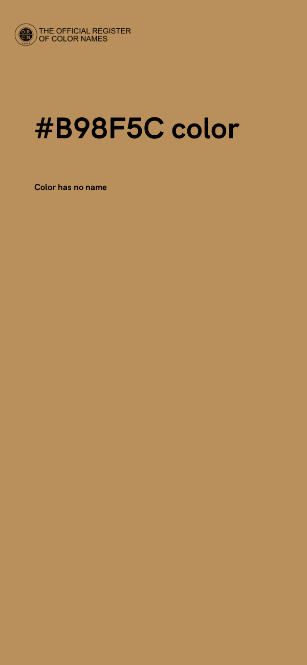 #B98F5C color image