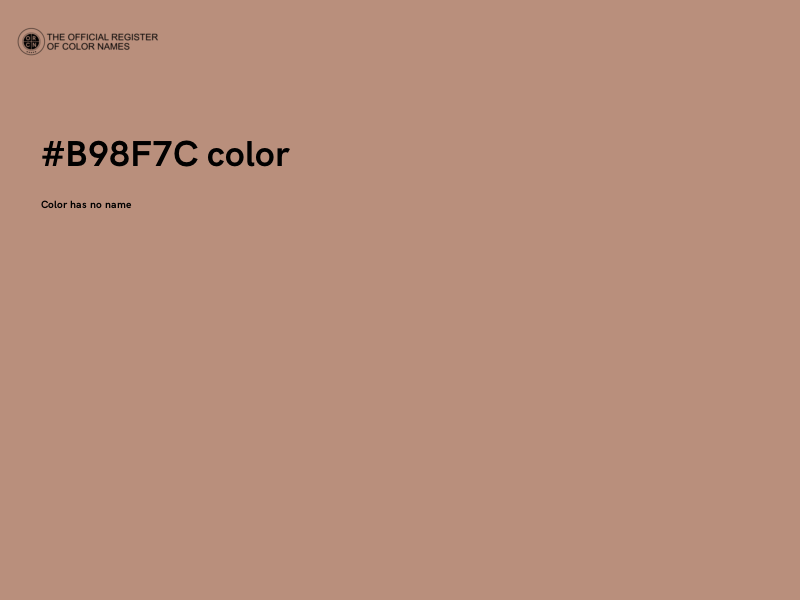 #B98F7C color image