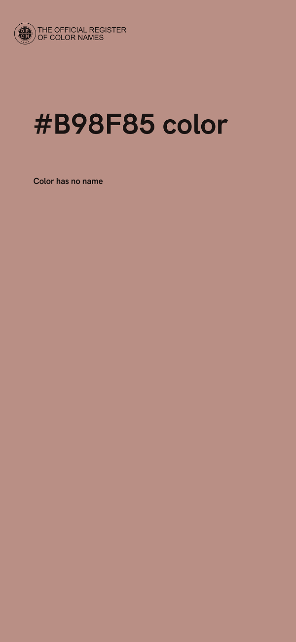 #B98F85 color image