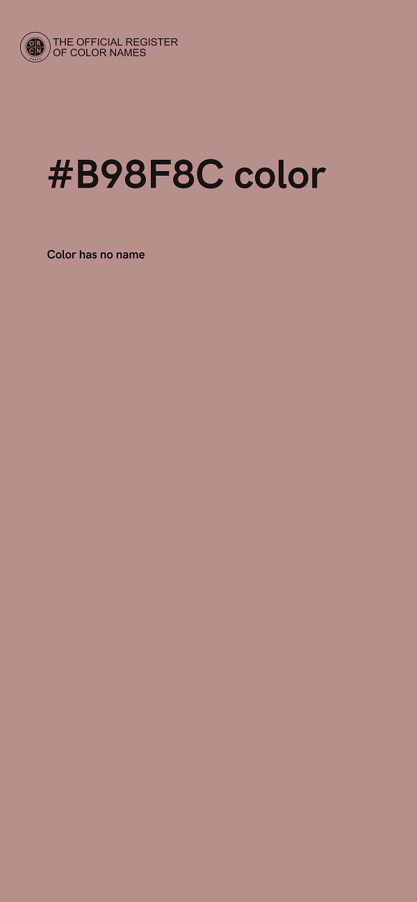 #B98F8C color image