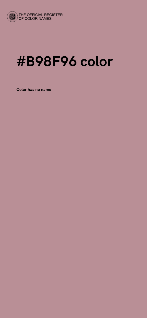 #B98F96 color image