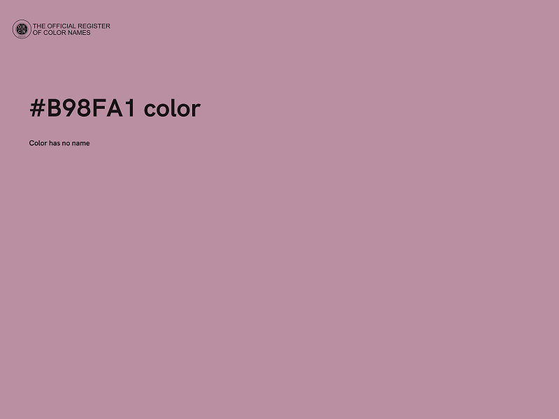#B98FA1 color image