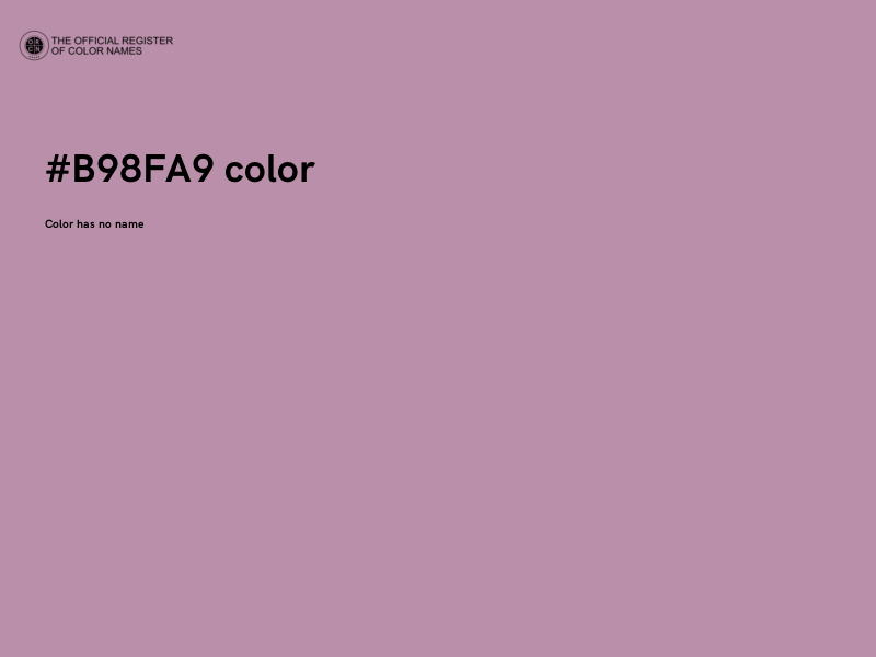 #B98FA9 color image