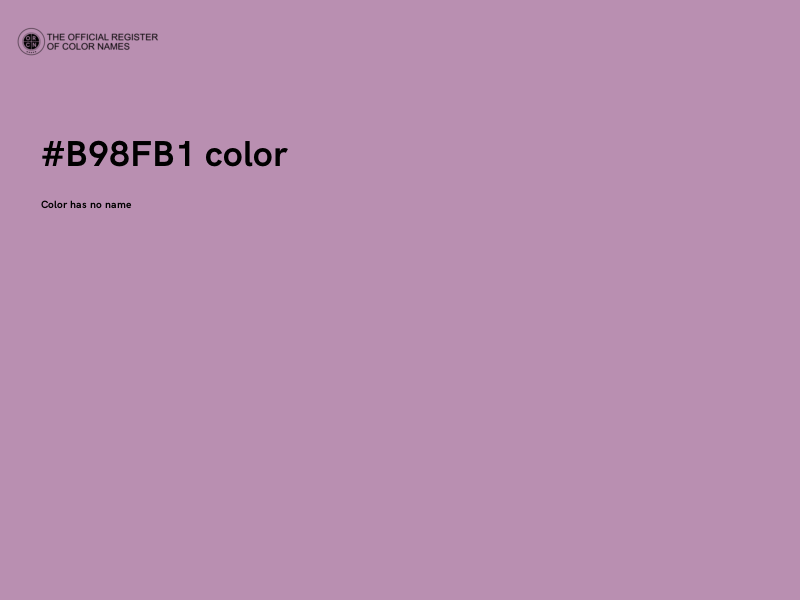 #B98FB1 color image