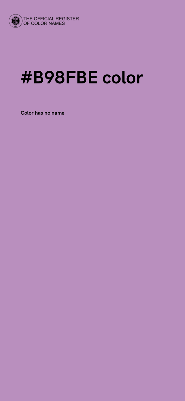#B98FBE color image