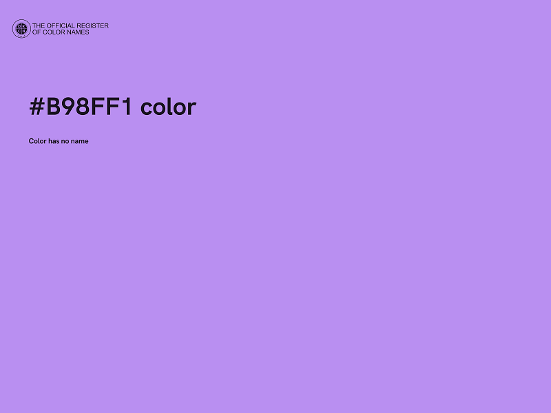 #B98FF1 color image