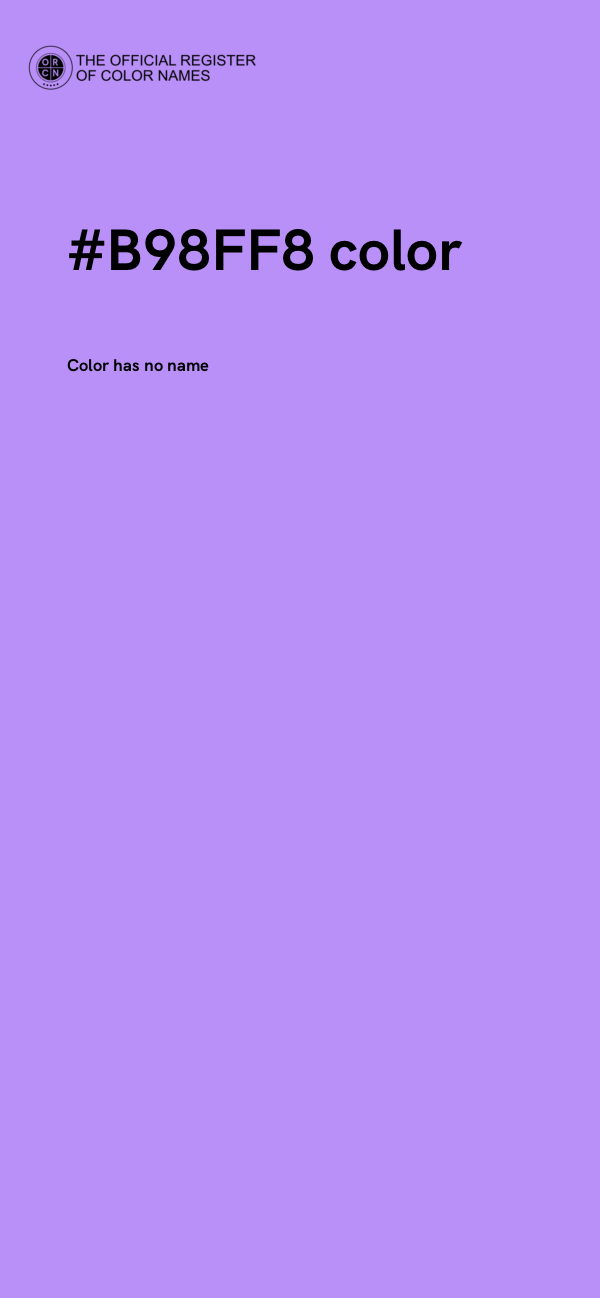 #B98FF8 color image