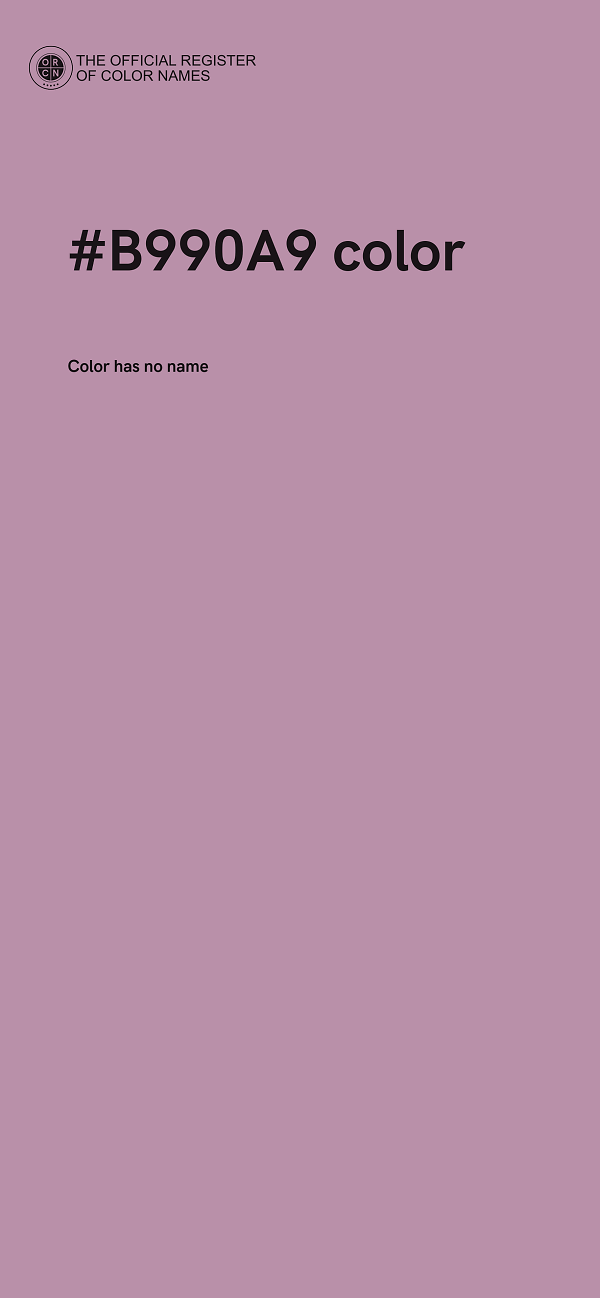#B990A9 color image