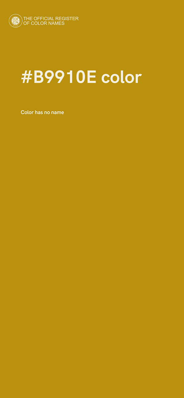#B9910E color image