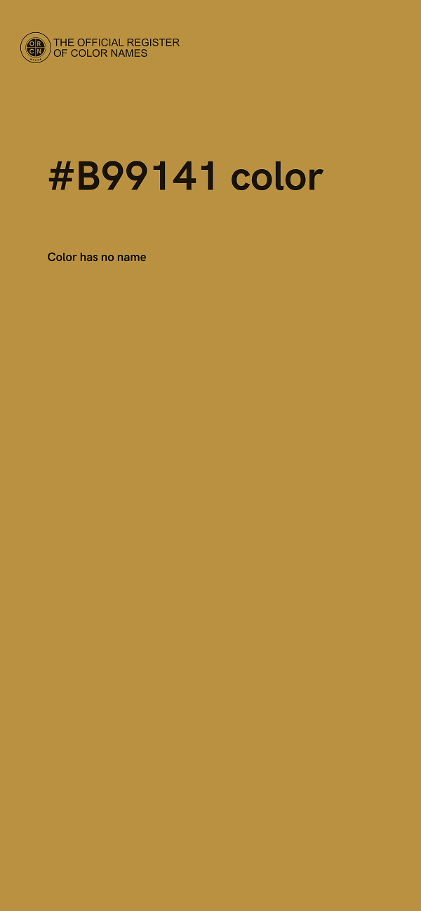 #B99141 color image