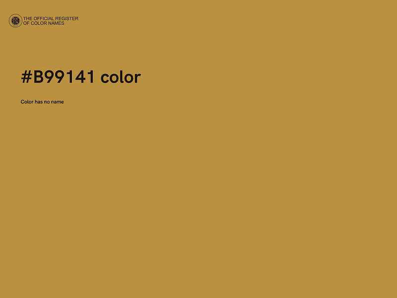 #B99141 color image