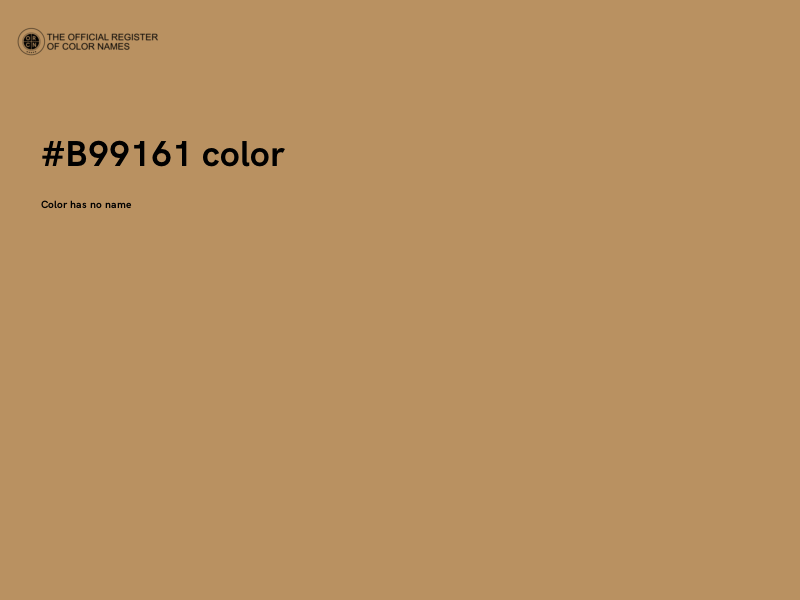 #B99161 color image