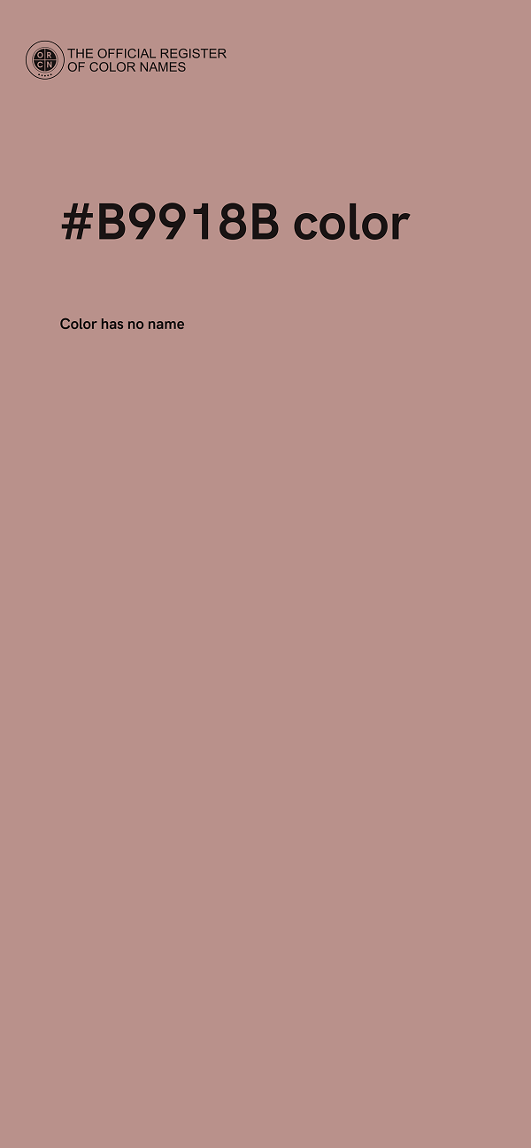 #B9918B color image