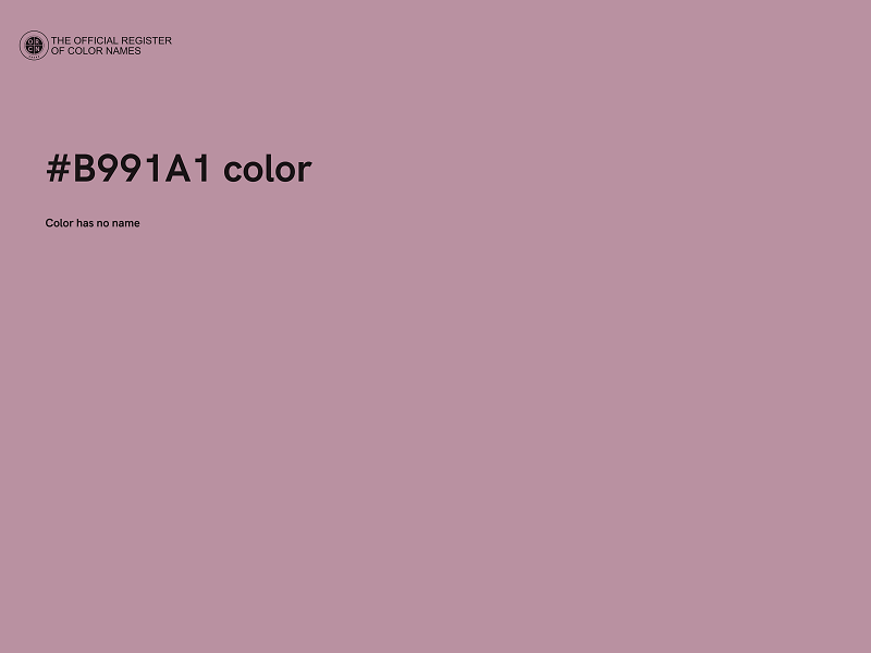 #B991A1 color image