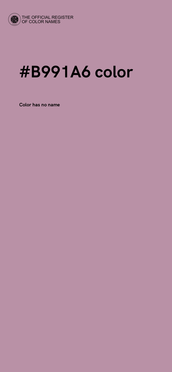 #B991A6 color image