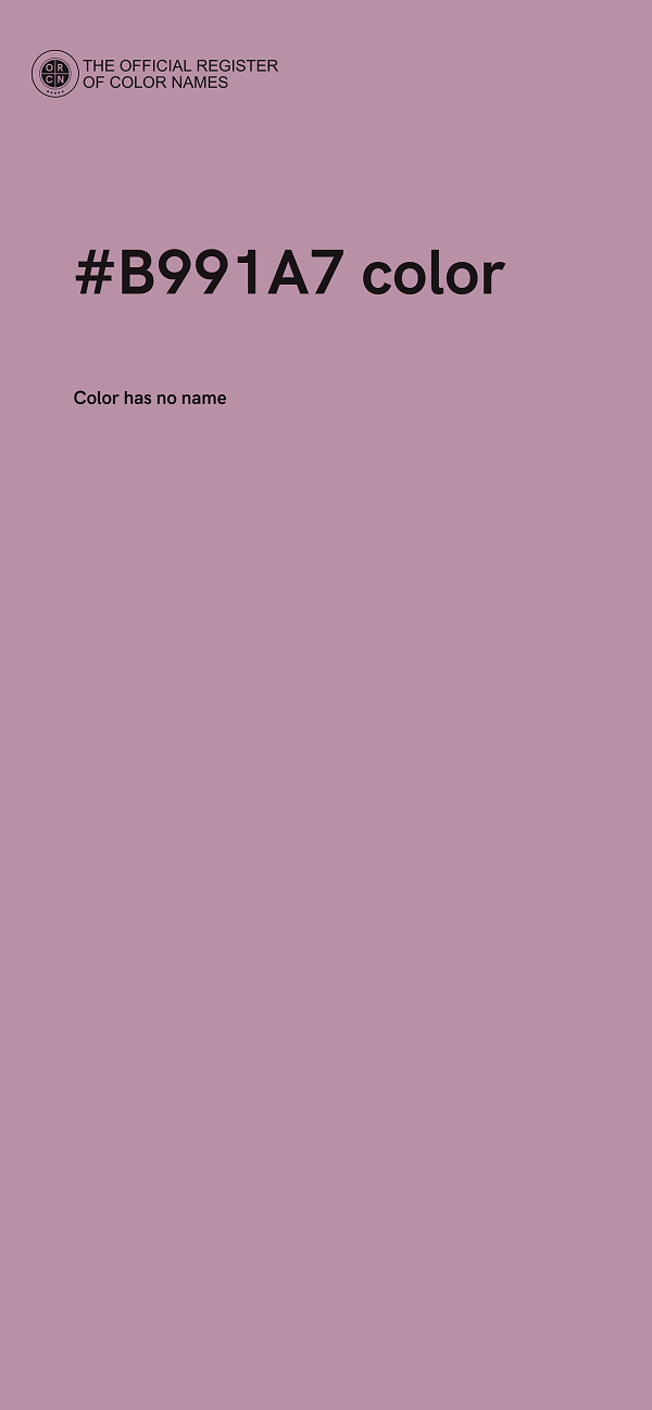 #B991A7 color image