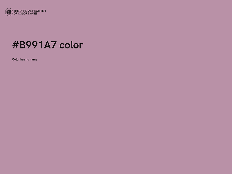 #B991A7 color image