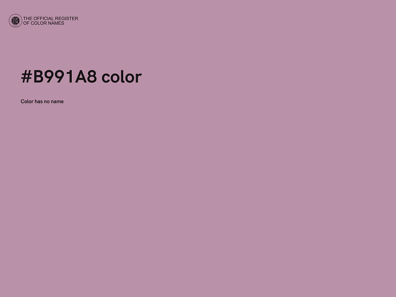 #B991A8 color image