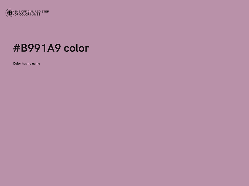 #B991A9 color image