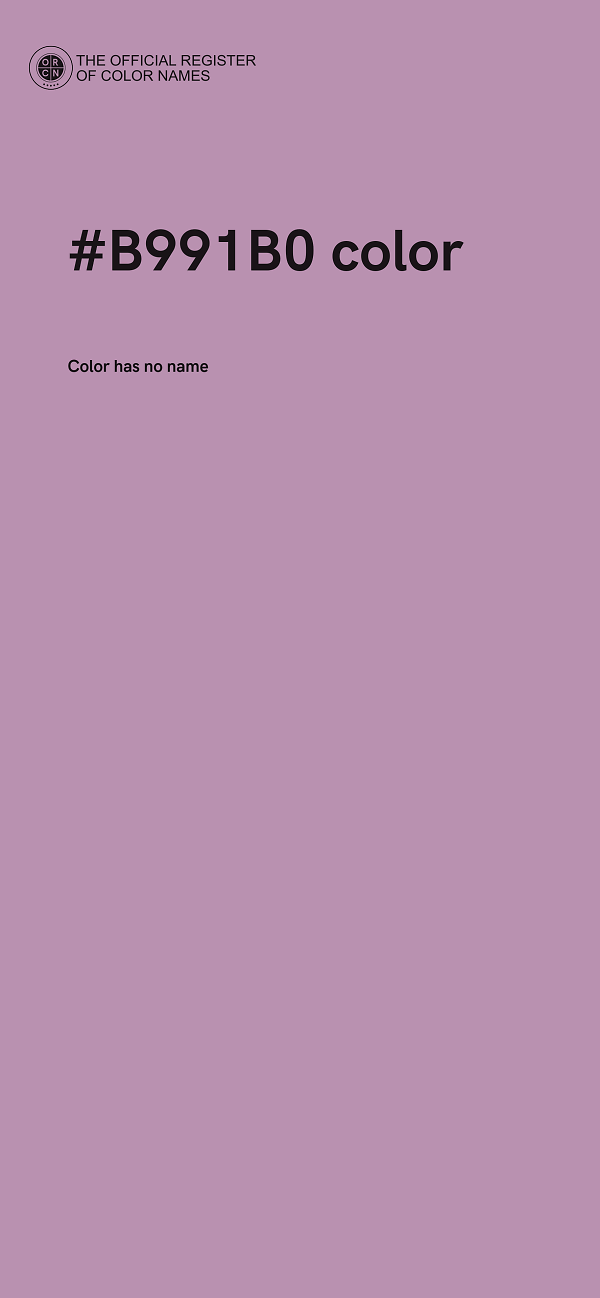 #B991B0 color image