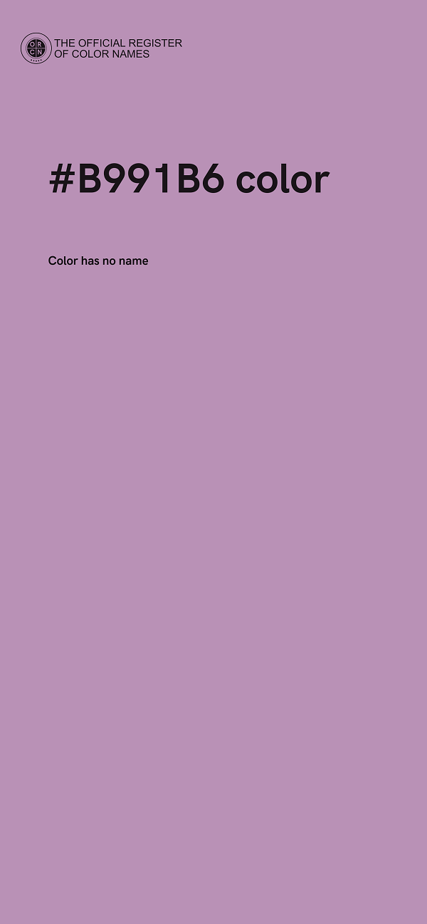 #B991B6 color image