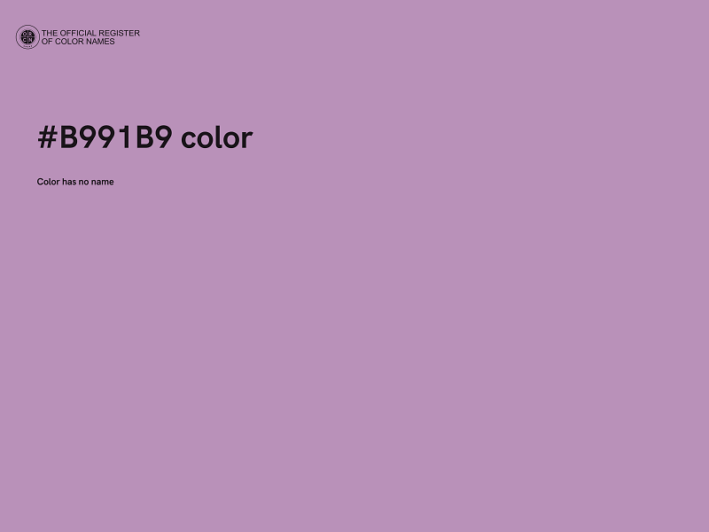 #B991B9 color image
