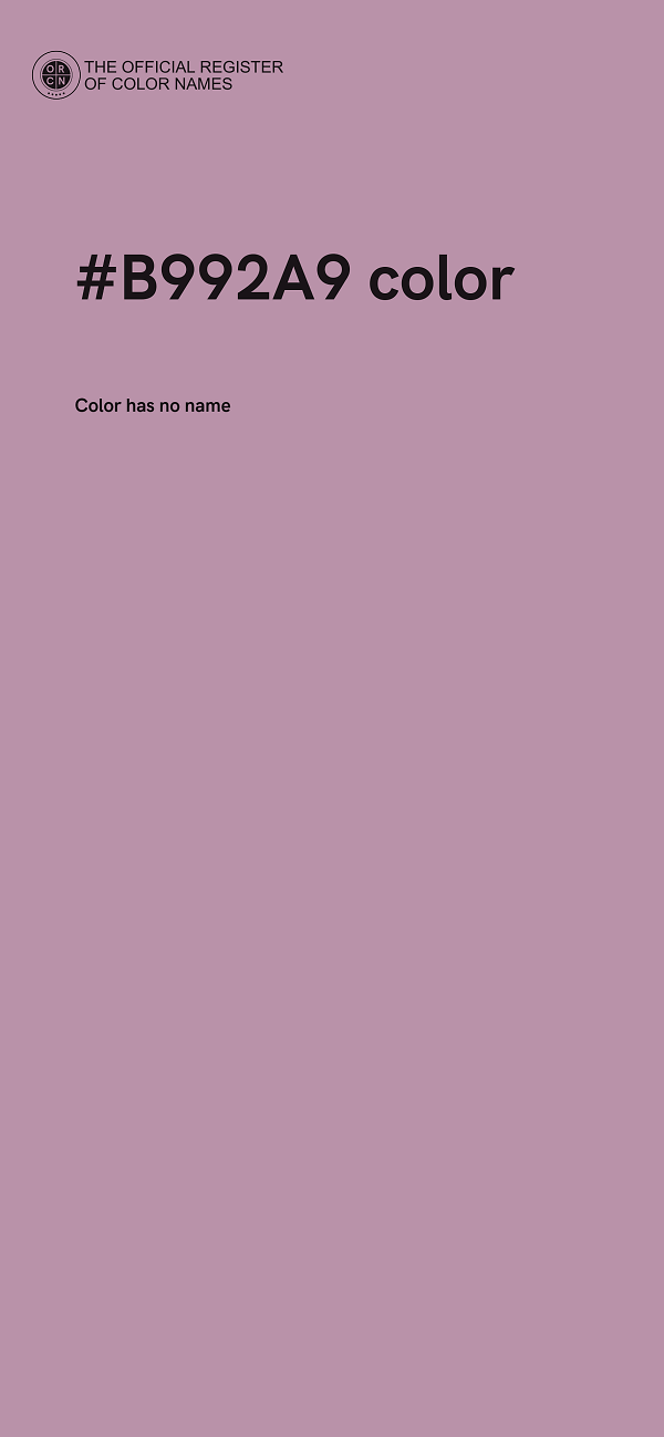 #B992A9 color image