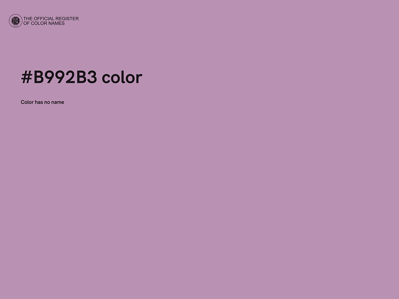 #B992B3 color image