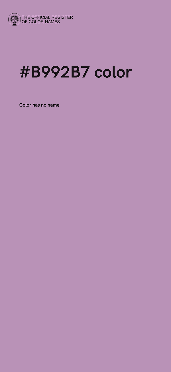 #B992B7 color image