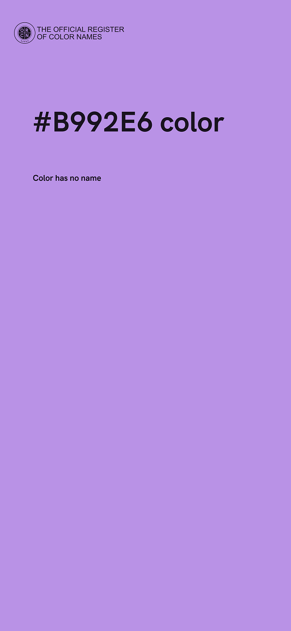 #B992E6 color image