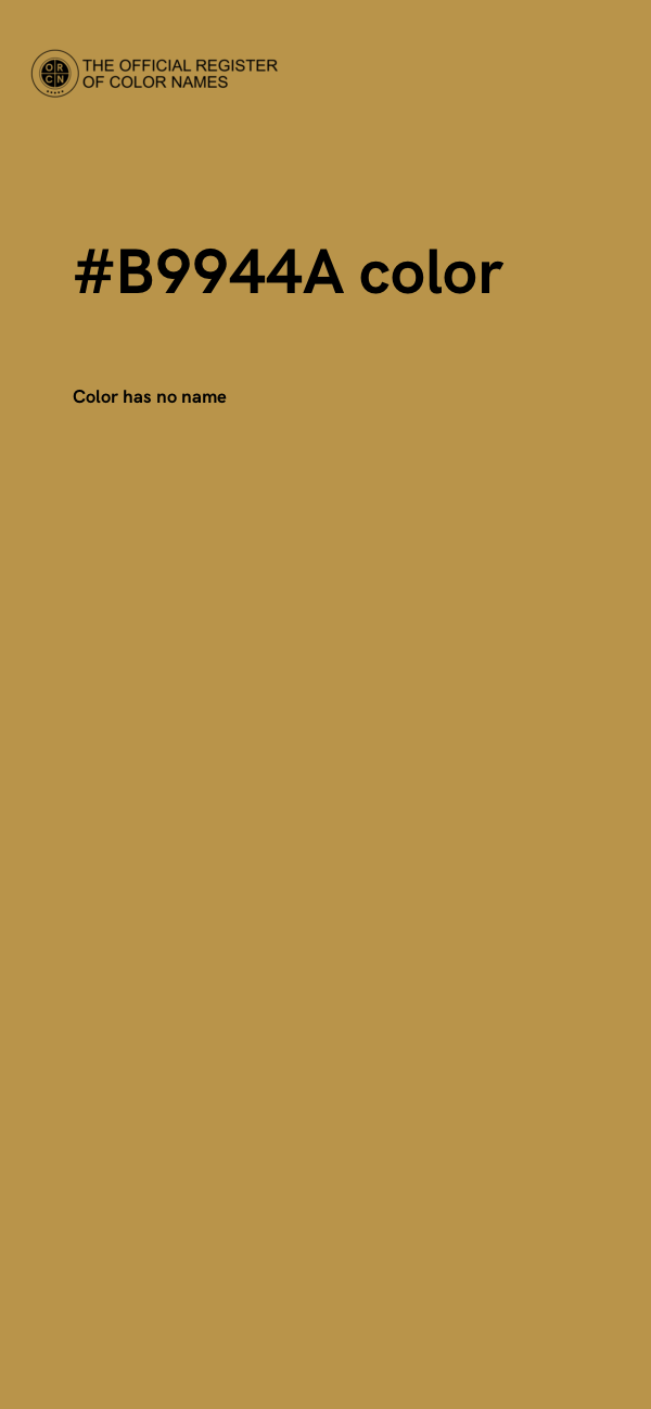 #B9944A color image