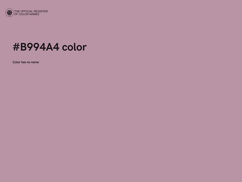 #B994A4 color image