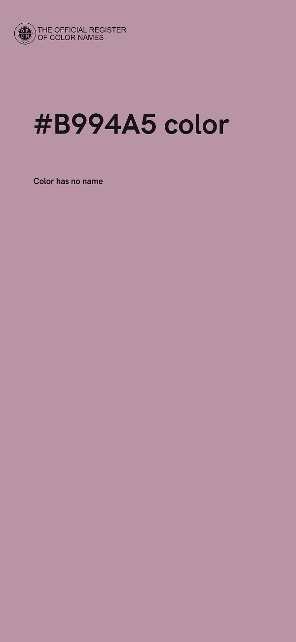 #B994A5 color image