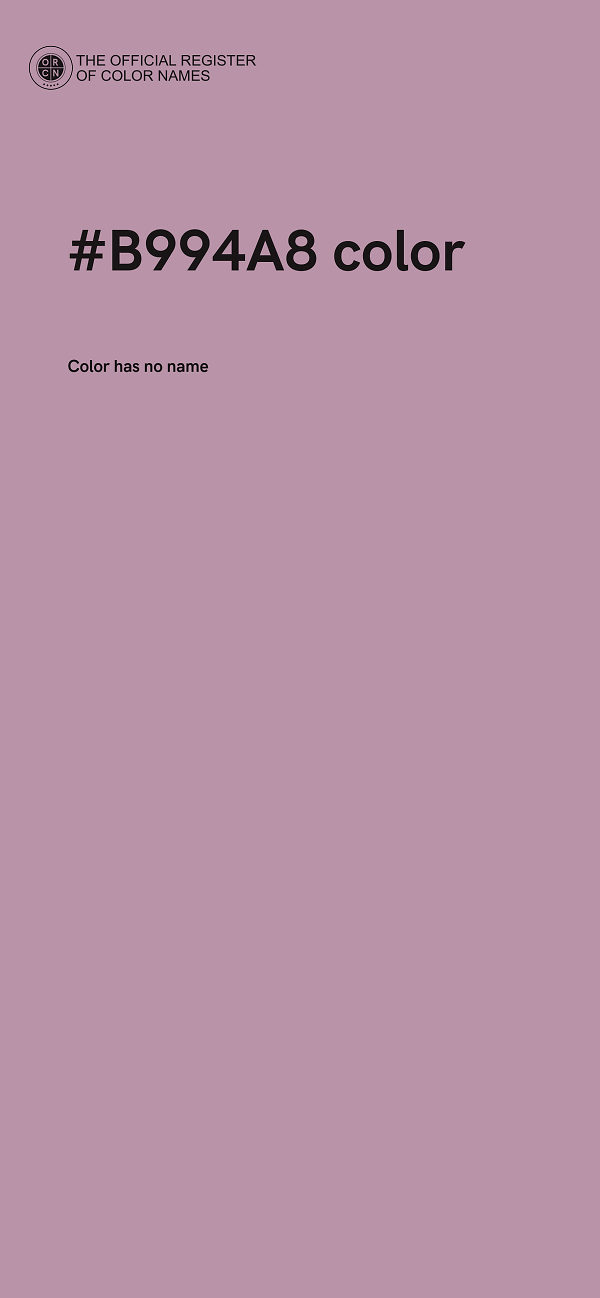 #B994A8 color image