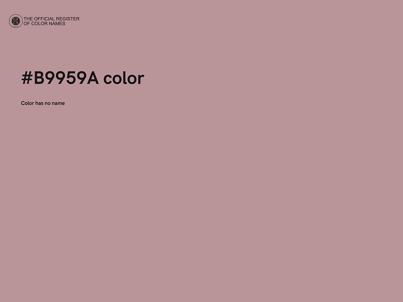 #B9959A color image