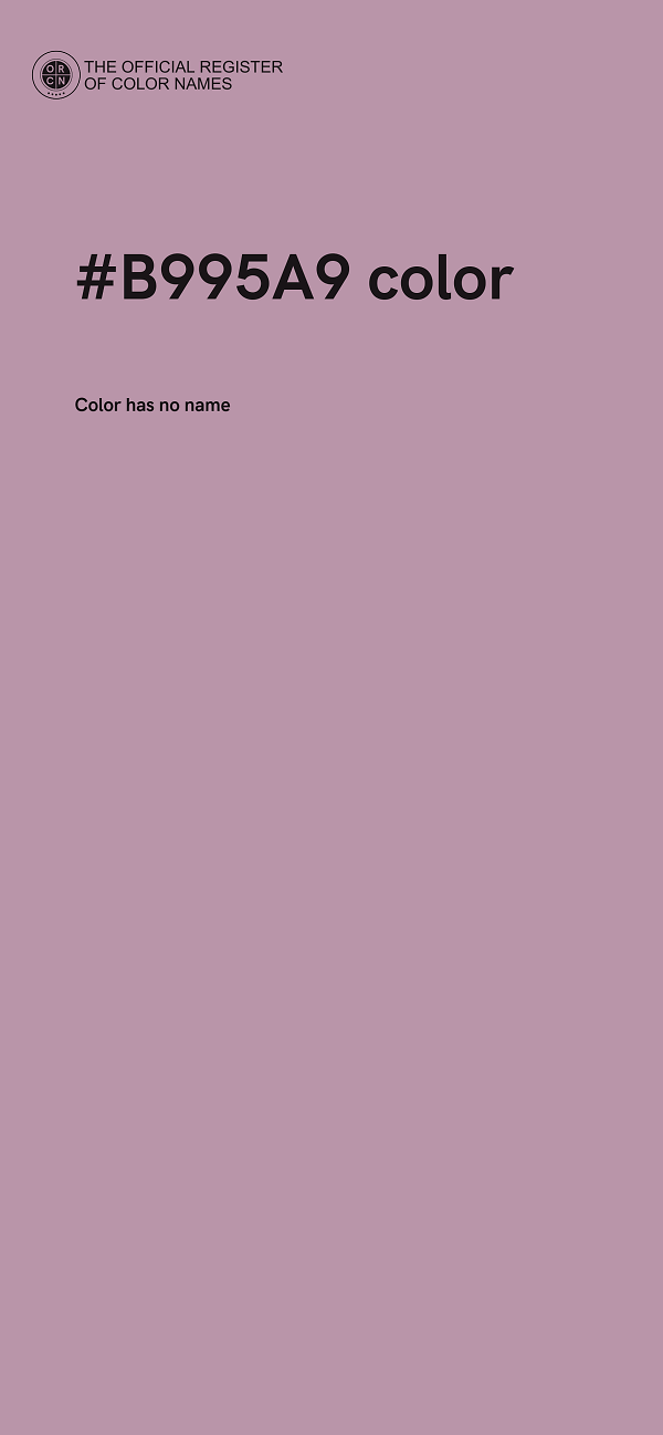 #B995A9 color image