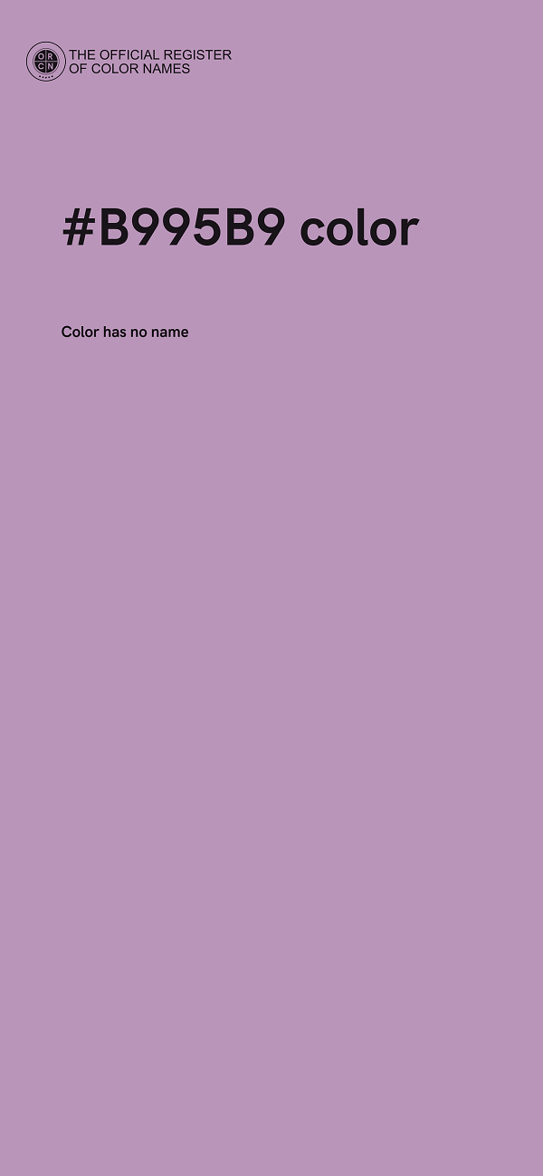 #B995B9 color image