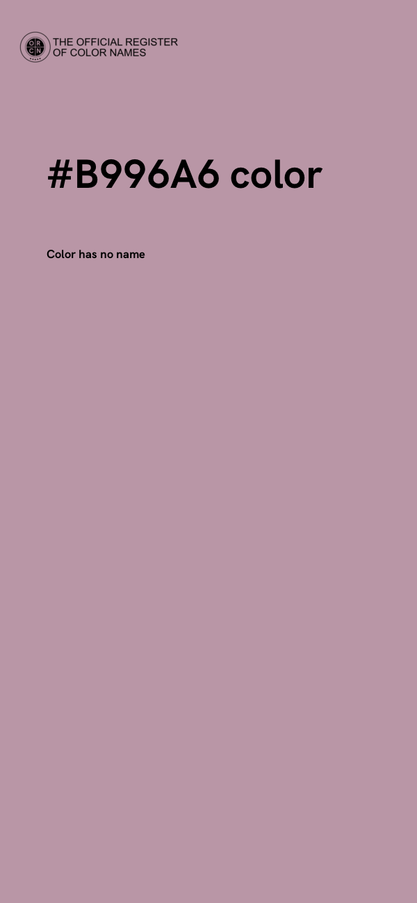 #B996A6 color image