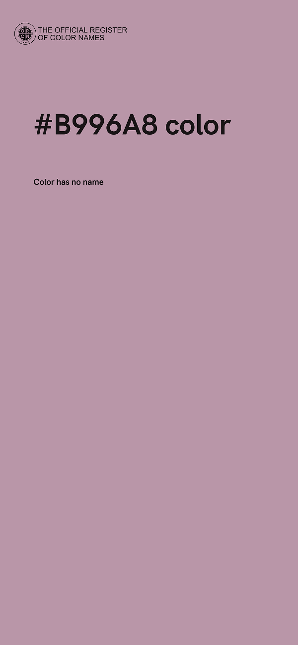 #B996A8 color image
