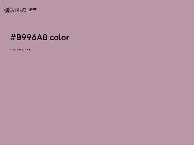 #B996A8 color image