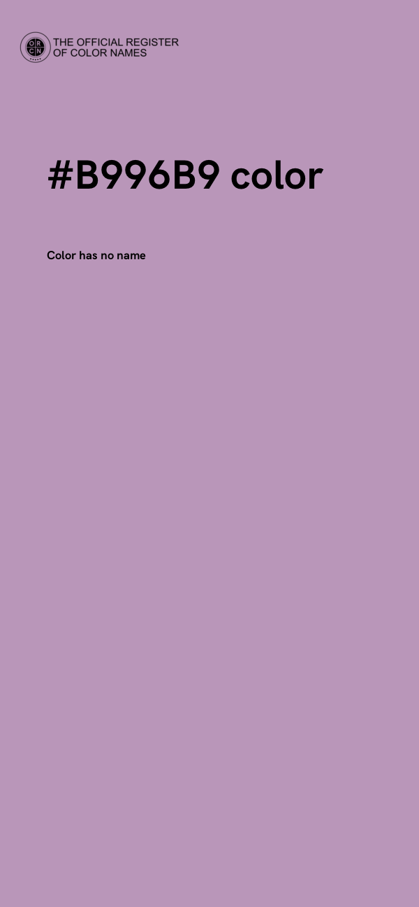 #B996B9 color image