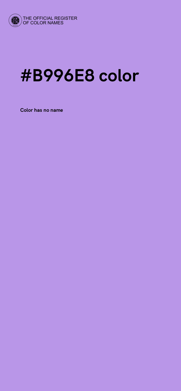 #B996E8 color image